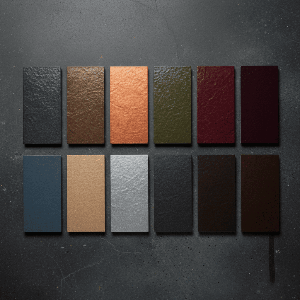 Муаровое порошковое покрытие с эффектом переливов и волнообразным узором